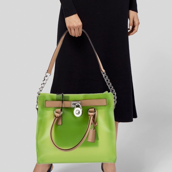 Super Rare Michael Kors PVC Hamilton Handle Shoulder Bag EUC - Picture 2 of 12